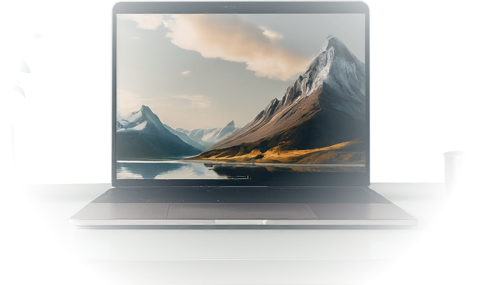 Illustration of a laptop on a table